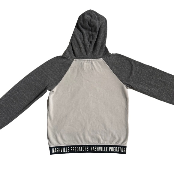 NASHVILLE PREDATORS / NHL / 47 GRAY AND WHITE COLORBLOCK HOODIE WITH LOGO SIZE S - Picture 4 of 8